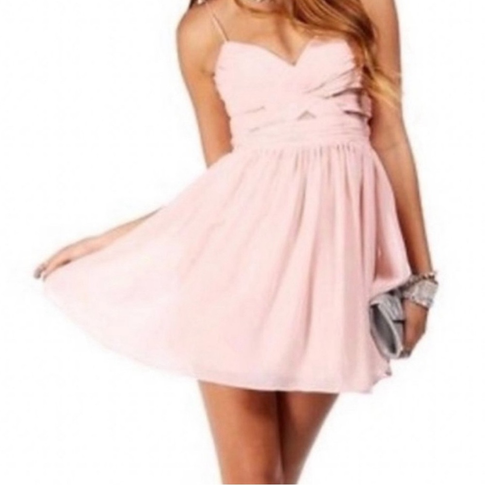 Hailey Logan by Adrianna Papell Blush Mini Dress